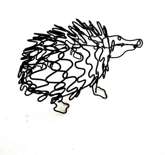 570x537 Reserved For Gina Hedgehog Wire Sculpture Wired Up