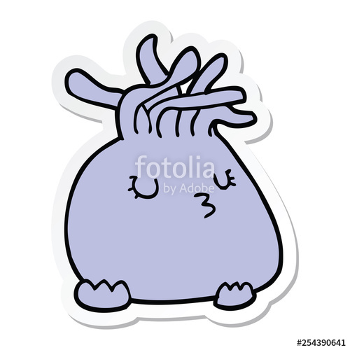 500x500 Sticker Of A Cartoon Sea Anemone Stock Image And Royalty Free