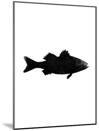 340x450 Black White Faded Sea Bass Giclee Print