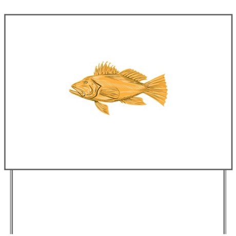 460x460 Grouper Fish Yard Signs