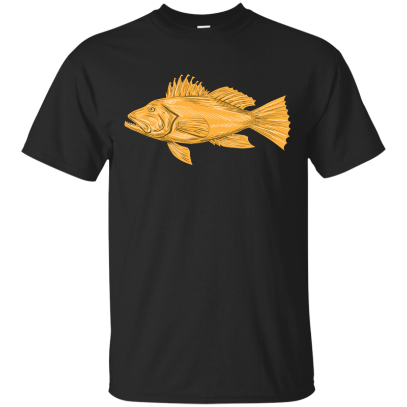 800x800 Black Sea Bass Drawing