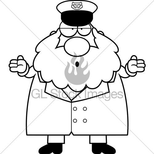 500x500 Confused Cartoon Sea Captain Gl Stock Images