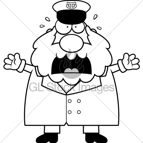 500x500 Scared Cartoon Sea Captain Gl Stock Images