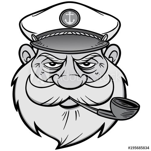 500x500 Sea Captain Illustration