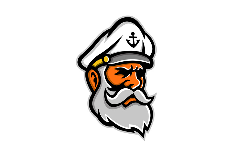 750x500 Seadog Sea Captain Head Mascot