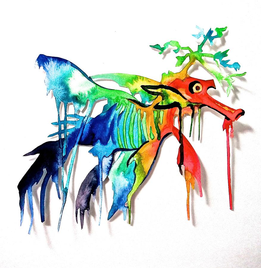 877x900 Sea Dragon Painting