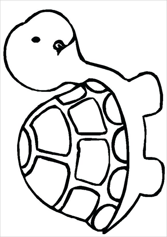 585x829 Easy Draw Turtle Drawn Turtle Easy Draw Easy Way To Draw A Sea