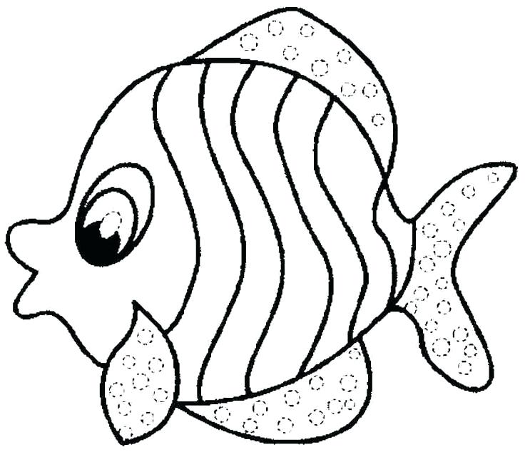 736x634 Easy Coloring Pages Of Fishes Sea Fish Puffer
