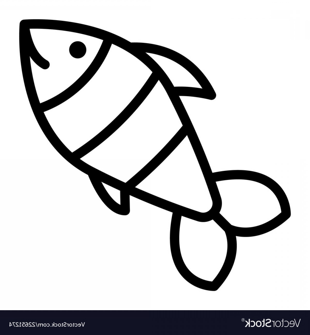 1200x1296 Sea Fish Icon Outline Style Vector Lazttweet
