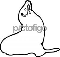 200x190 Freehand Drawing Image From Pictofigo For Sea Lion