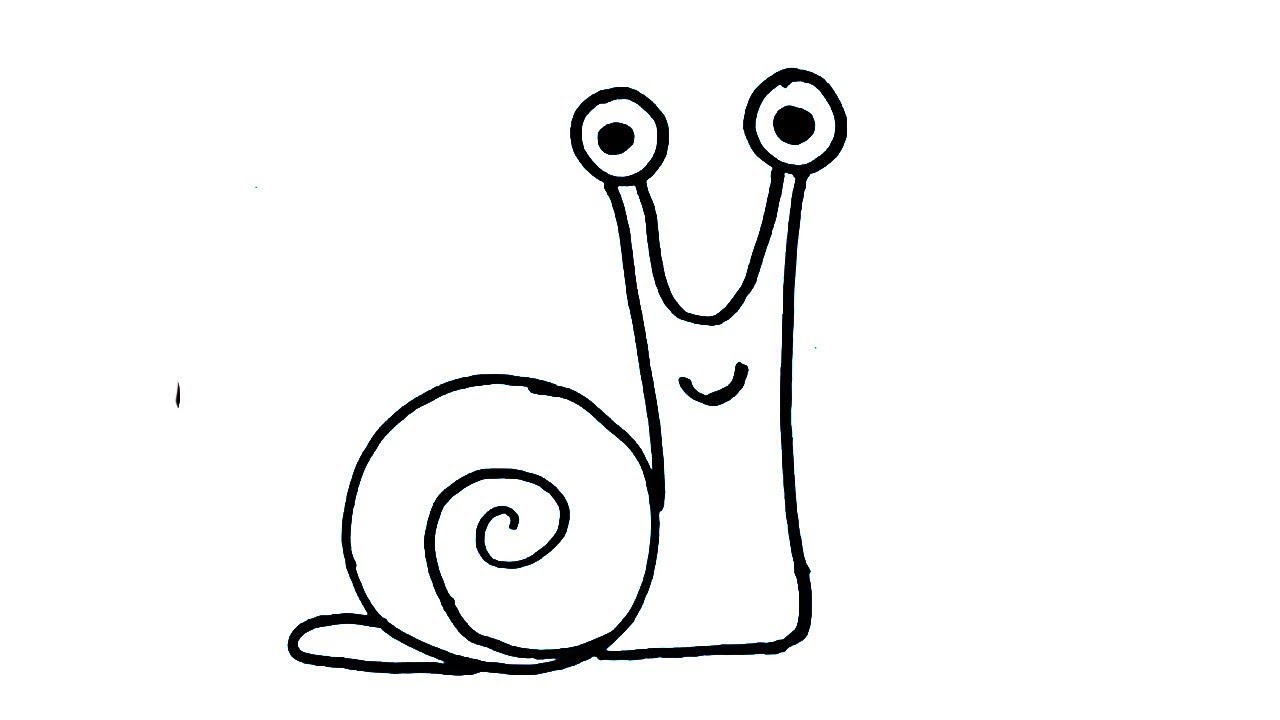 1280x720 how to draw snail drawing for kids easy snail art step
