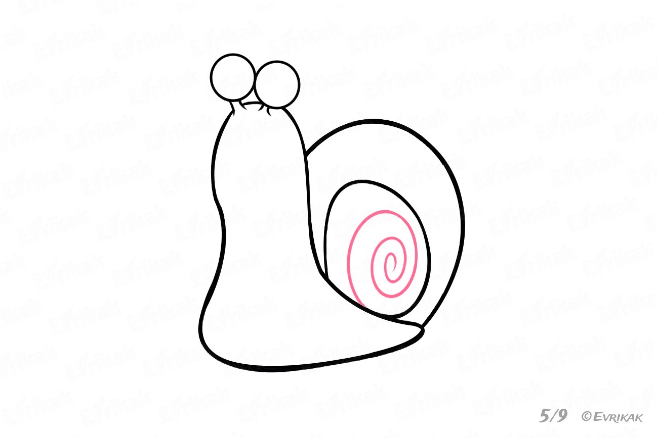 1300x867 How To Draw A Snail Turbo From The Cartoon