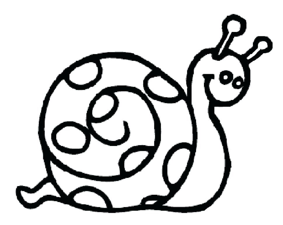 970x774 The Snail Drawing At Free For Personal Use Is Smiling Coloring