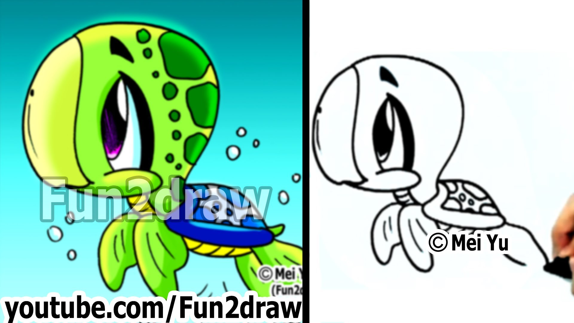 1920x1080 How To Draw Cute Sea Animals Step