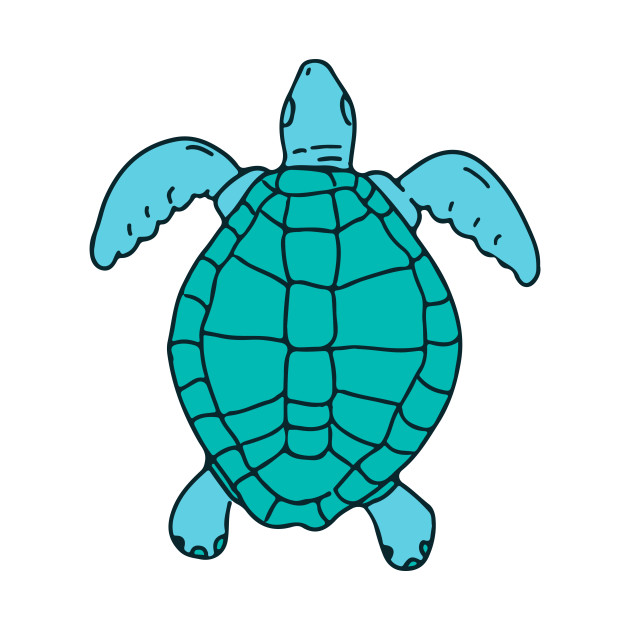 630x630 Sea Turtle Swimming Drawing