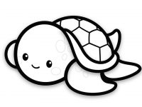 200x150 How To Draw A Baby Sea Turtle Easy Stepstep For Kids Cute Baby