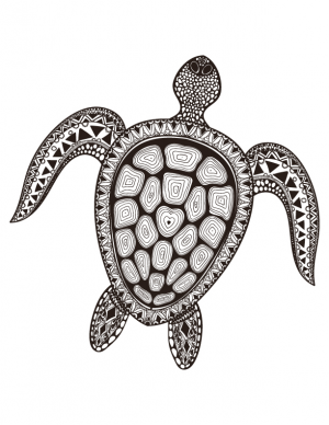 300x388 Sea Turtle Coloring