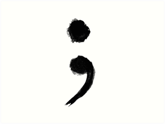 549x413 semi colon art prints