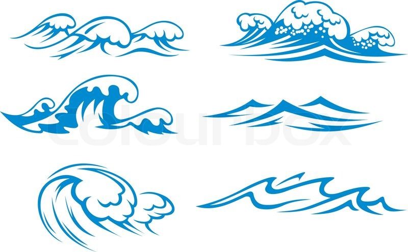 800x495 Ocean And Sea Waves Vector Colourbox Dr Wave Tattoo Design