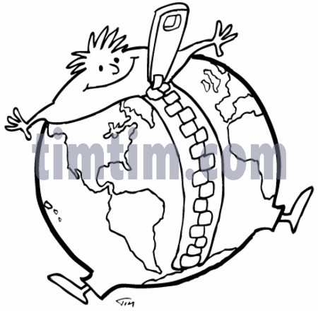 450x440 Free Drawing Of A Zipper World Bw From The Category Beauty