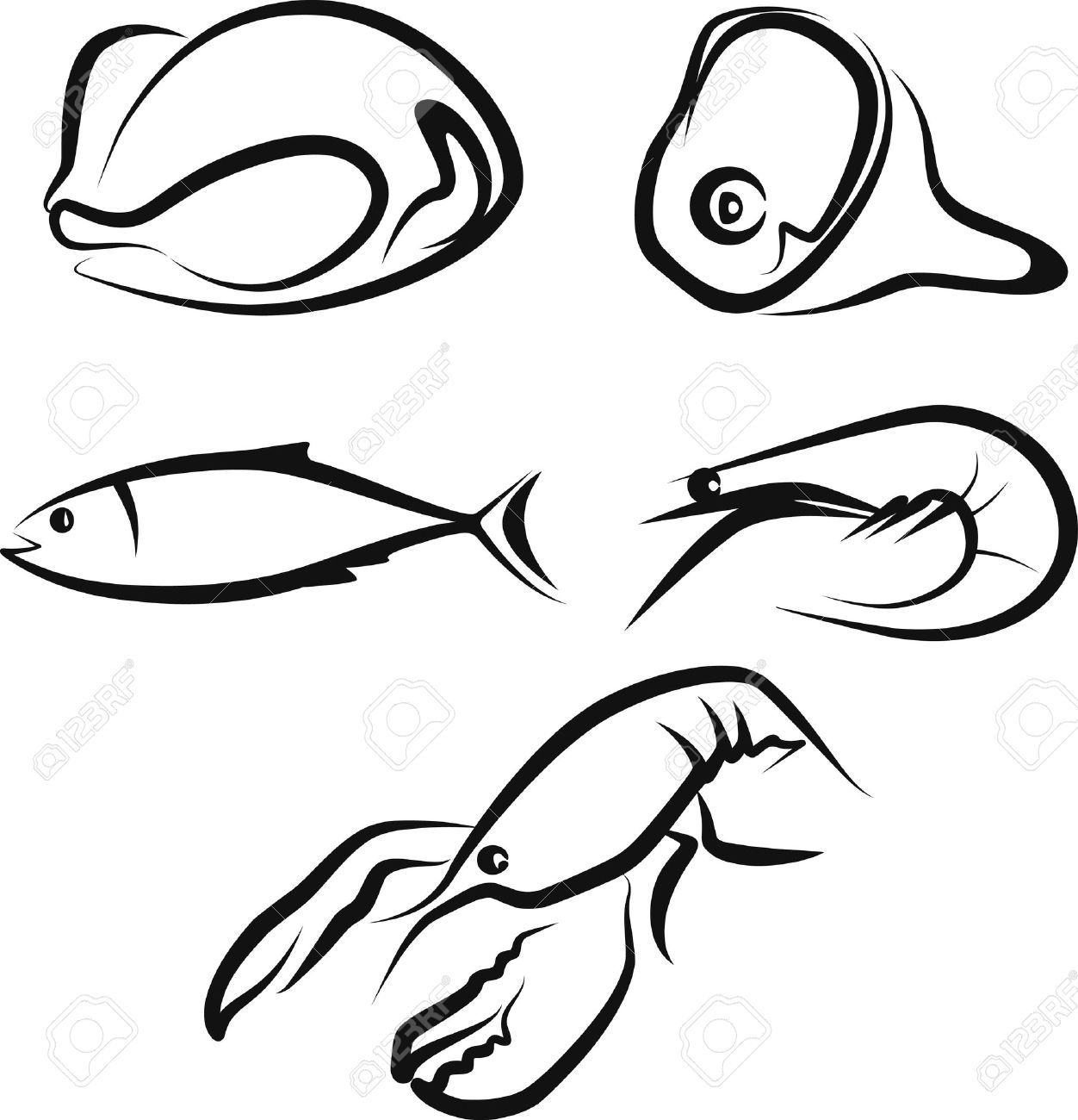 1252x1300 Shrimp And Fish Clip Art Ideas And Designs