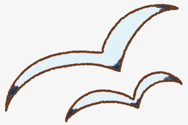 600x400 cartoon painted seagull, cartoon clipart, seagull clipart png