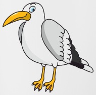 190x189 cool funny cute seagull gull water bottle spreadshirt