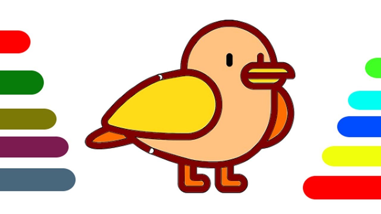 1280x720 Drawing Seagull ! Kids Learn Color
