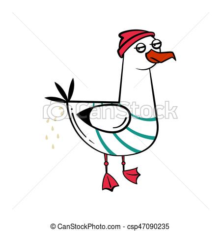 450x470 funny cartoon seagull, craping funny cartoon seagull, vectors