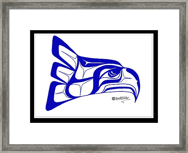 600x487 salish seahawks logo framed print