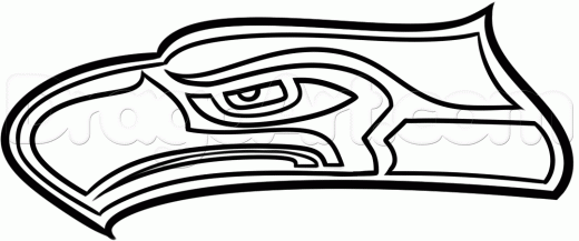 520x217 Step How To Draw The Seahawks