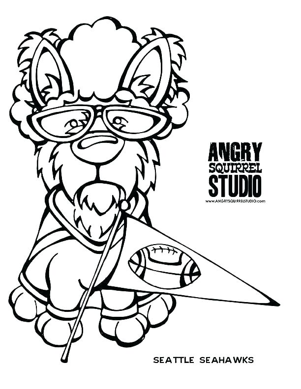 612x792 Coloring Pages To Print Seattle Seahawks Logo Colouring