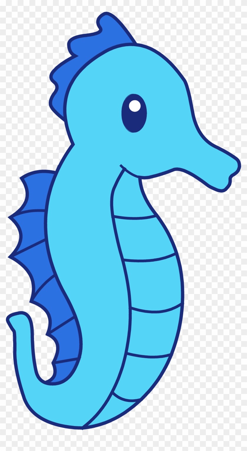 840x1534 Cute Blue Purple Cartoon Seahorse Clipart On Seahorse Clipart