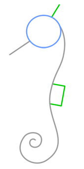 170x340 Cartoon Seahorse Step