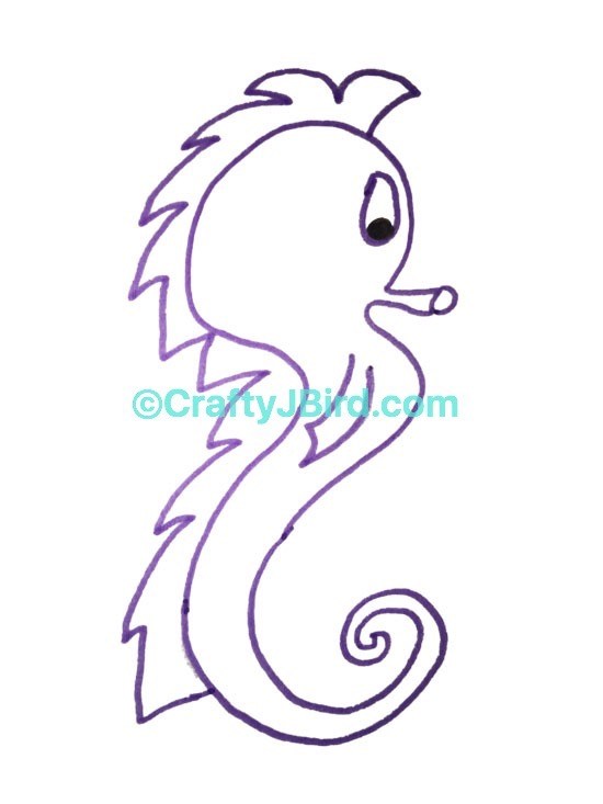 550x733 Seahorse Drawing
