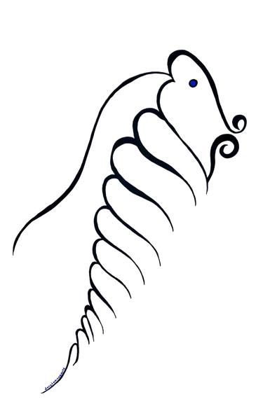 375x587 Seahorse Drawing