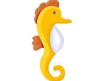 340x270 Seahorse Drawing Etsy