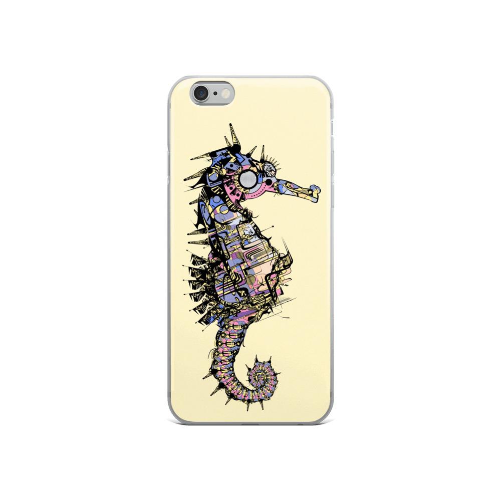 1000x1000 stylised seahorse drawing