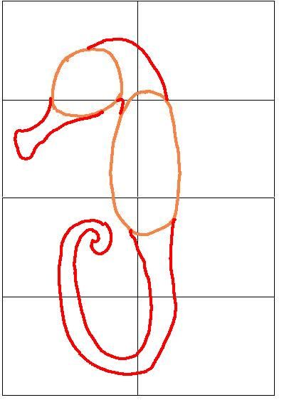 406x575 Easy Seahorse Drawing