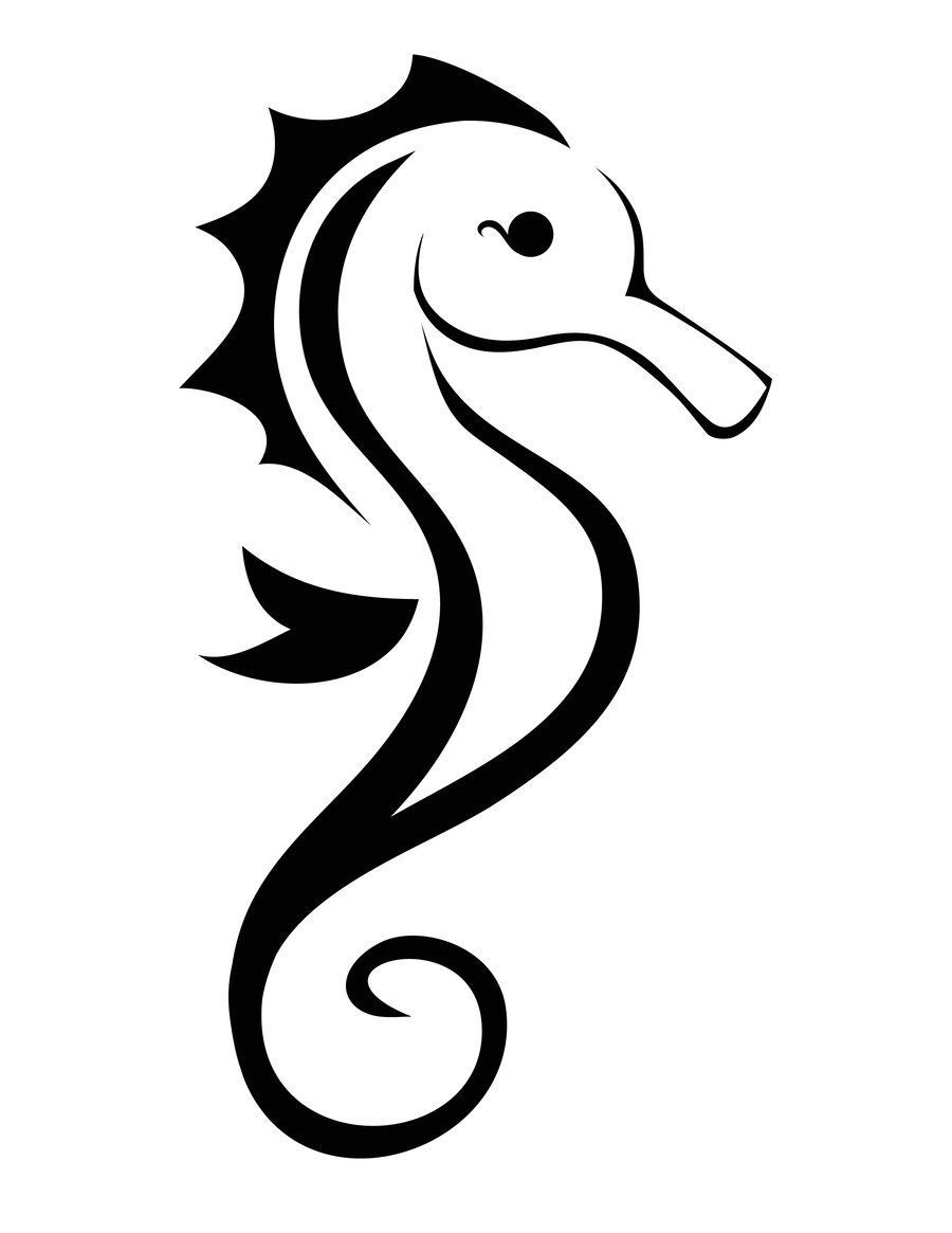 900x1165 Seahorse Drawing Free Download