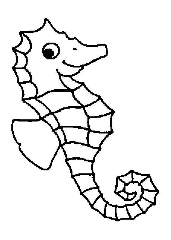 571x800 Seahorse Coloring Pages Printable For Girls