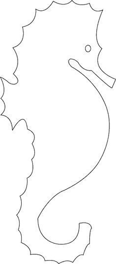 236x537 Seahorse Drawing Outline