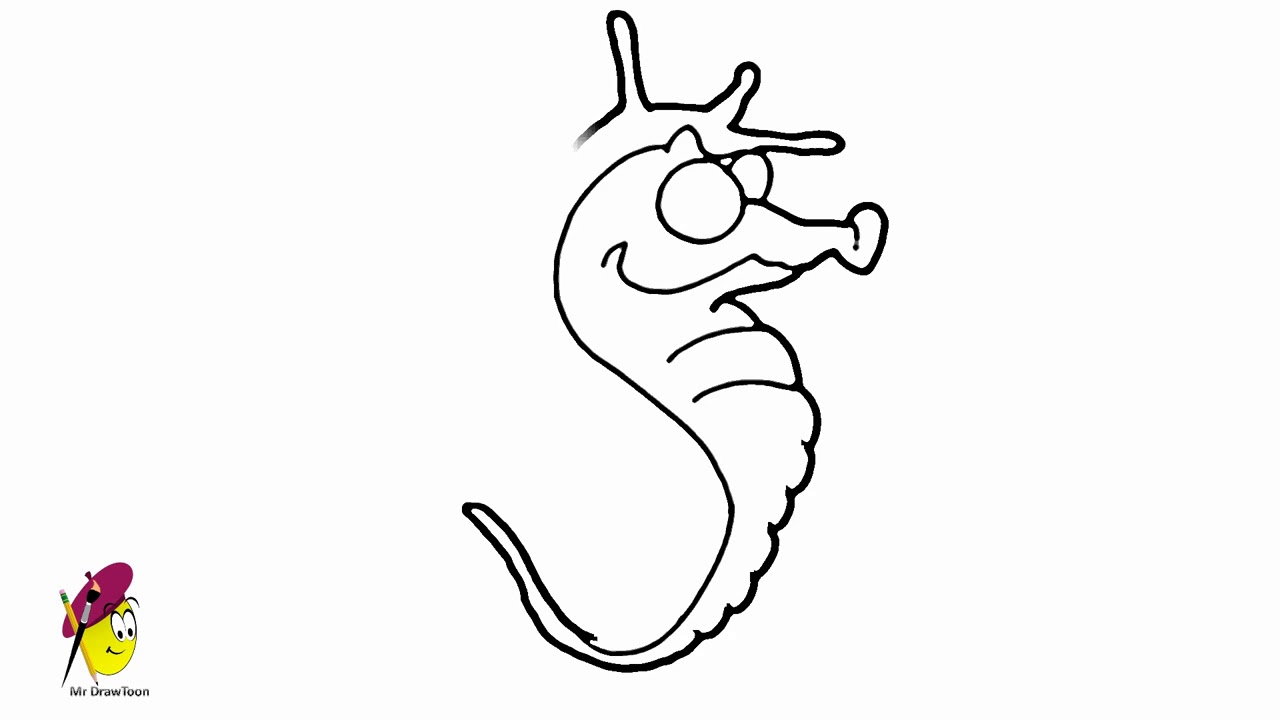 1280x720 Draw Seahorse