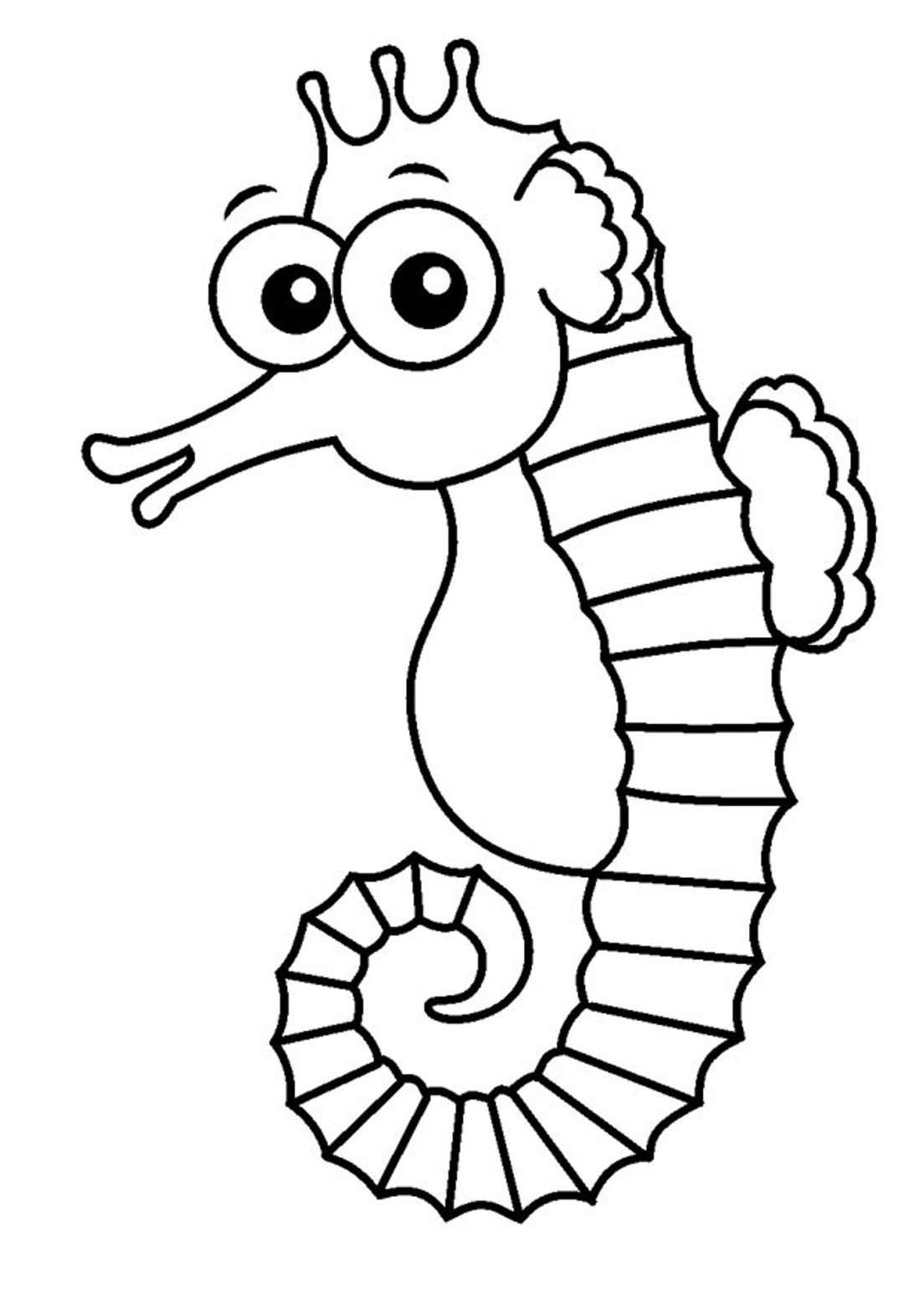 1104x1558 Seahorse Coloring Pages Simple For Girls