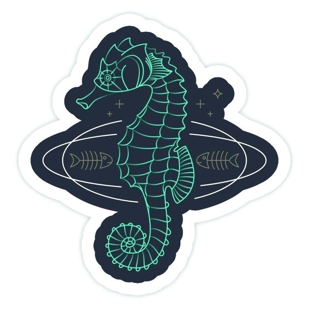 630x630 Seahorse Line Drawing Simple Seahorse Line Drawing