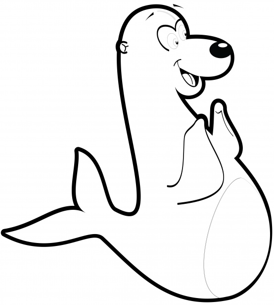 554x615 Cartoon Seal Free Stock Photo