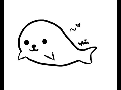480x360 How To Draw A Kawaii Seal!