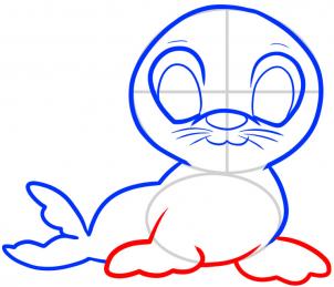 302x259 How To Draw How To Draw A Seal For Kids