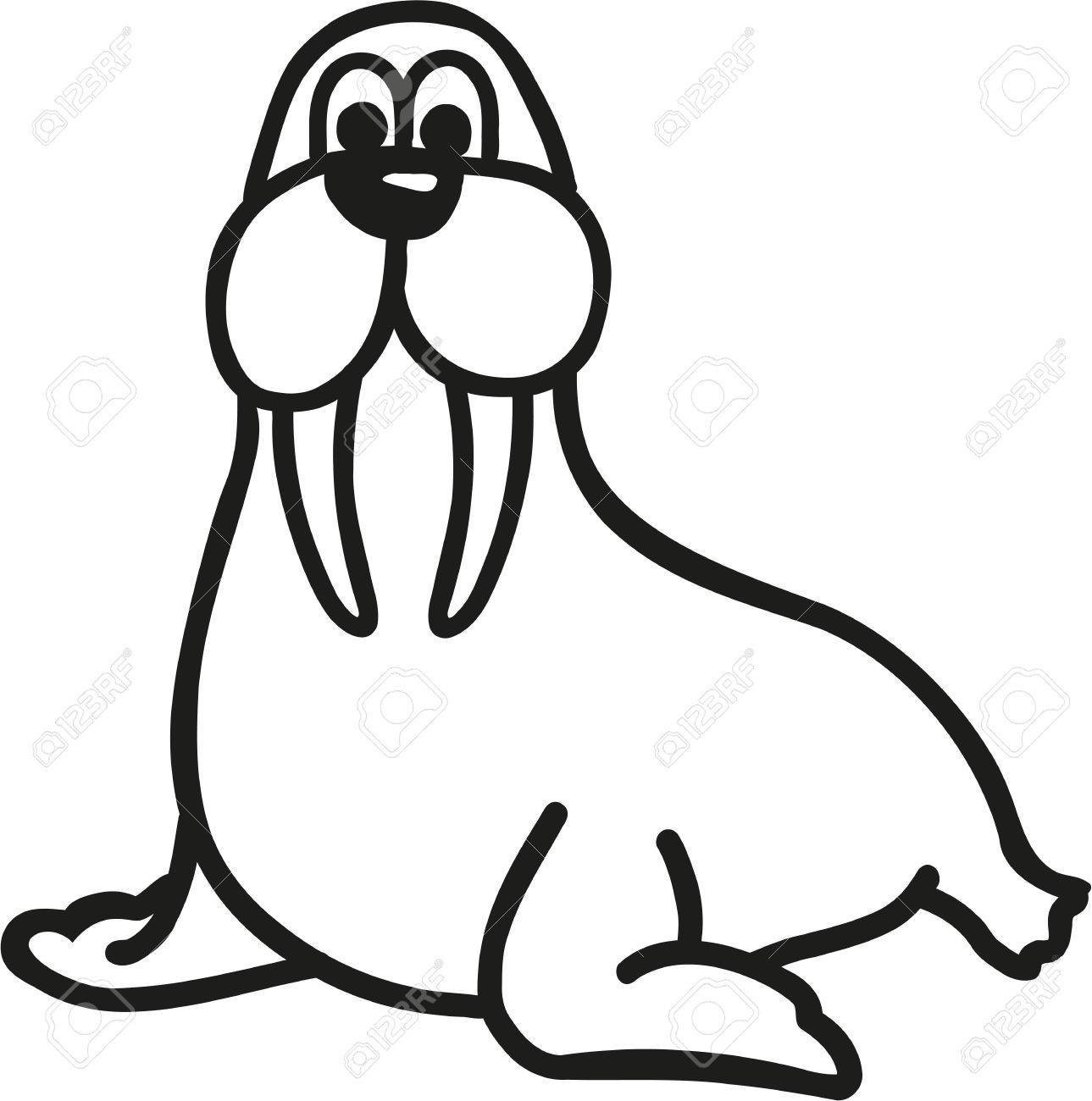 1289x1300 Drawn Seal Contour Line