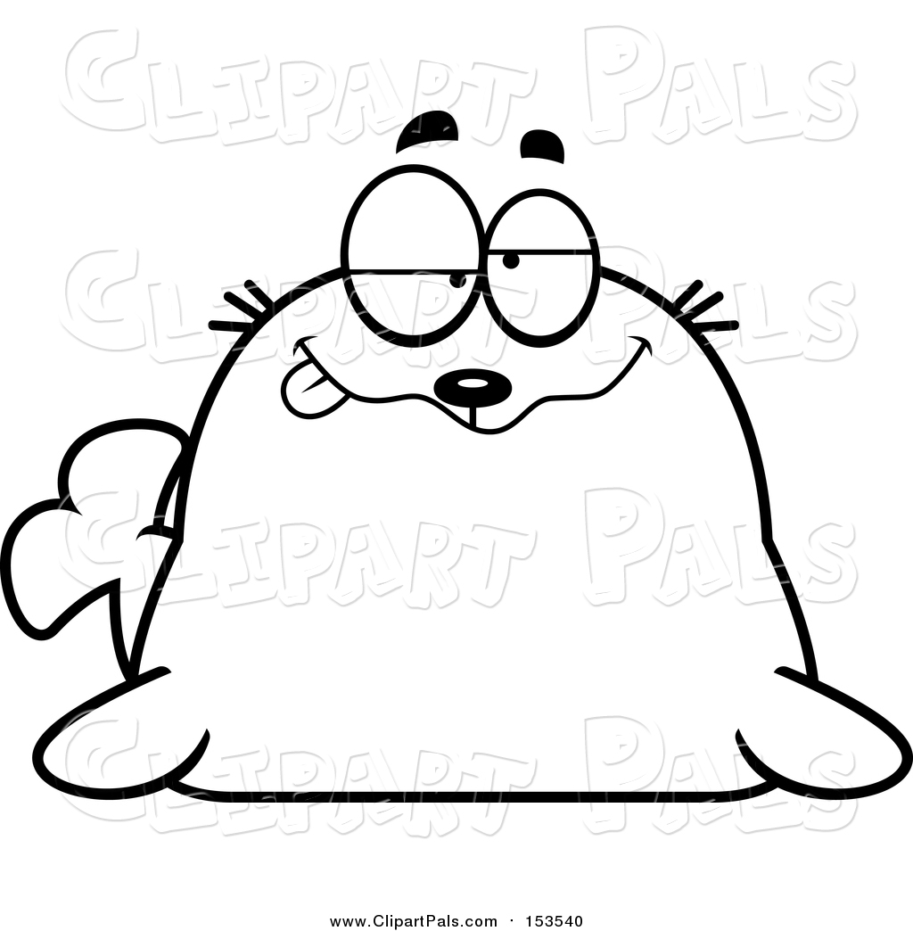 1024x1044 Pal Clipart Of A Lineart Drunk Seal